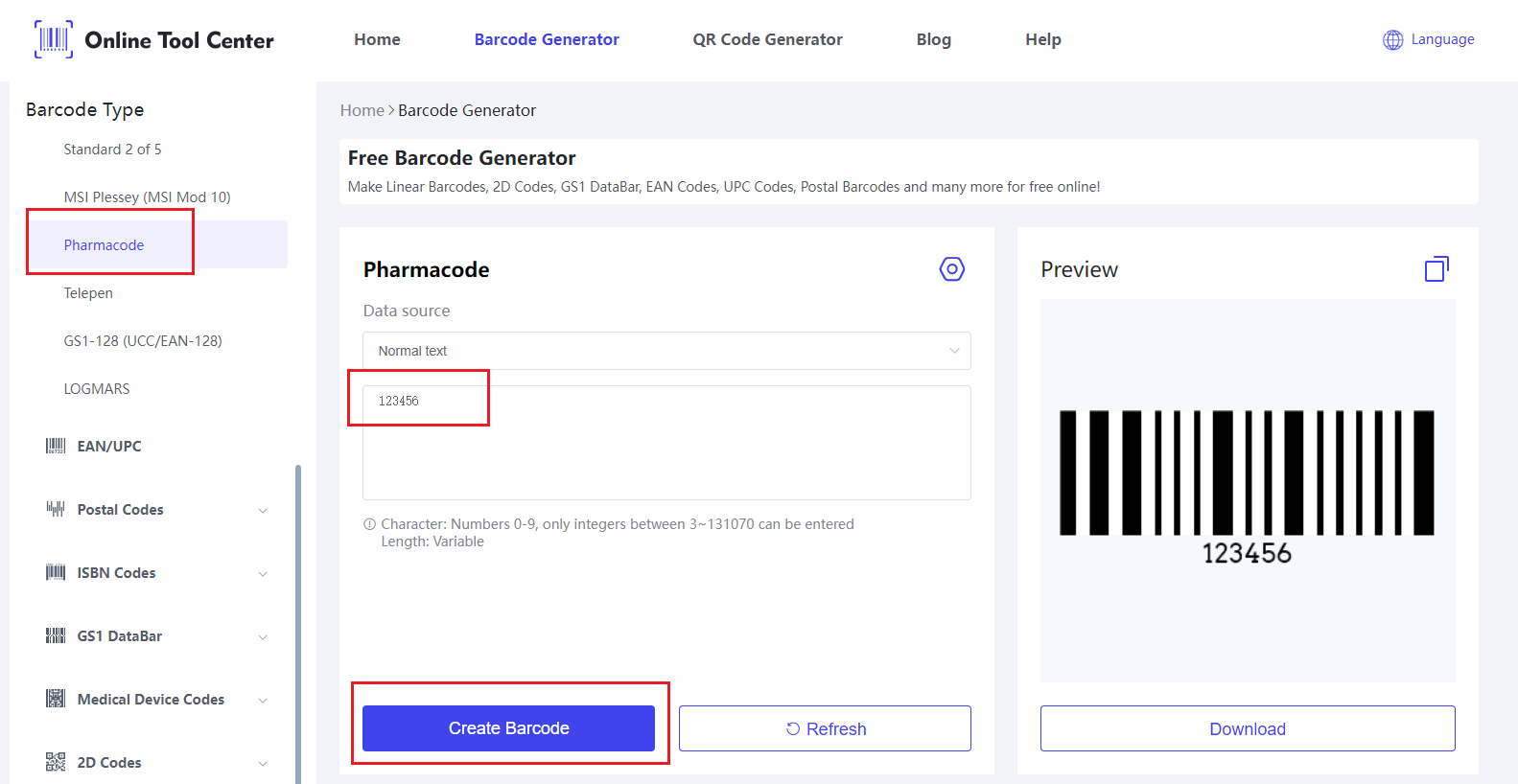 Pharmacode.png aanmaken