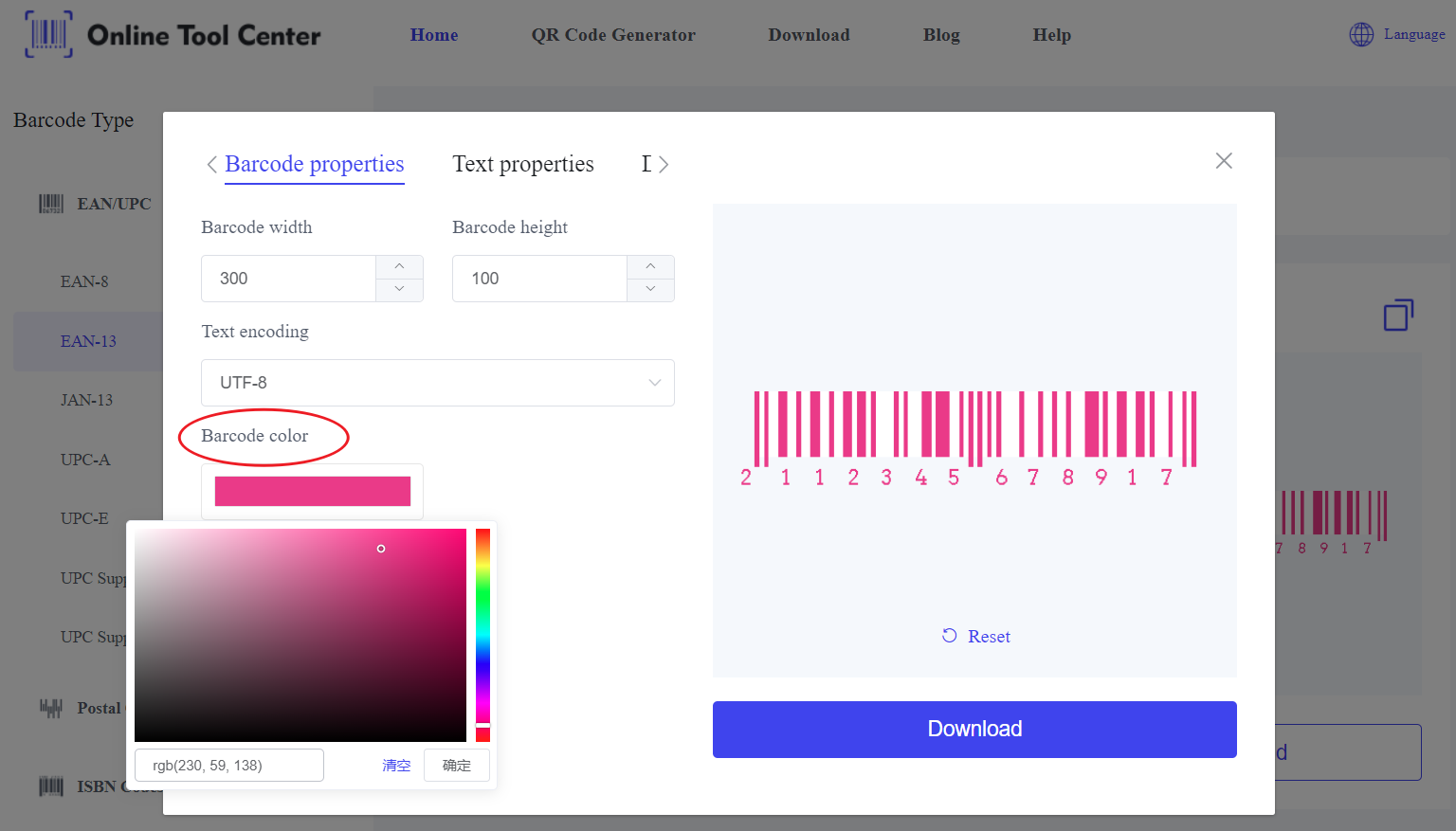 Maak een roze barcode.png