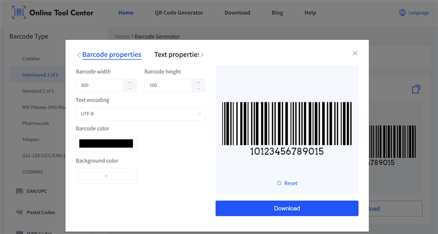 adjsut barcode grootte