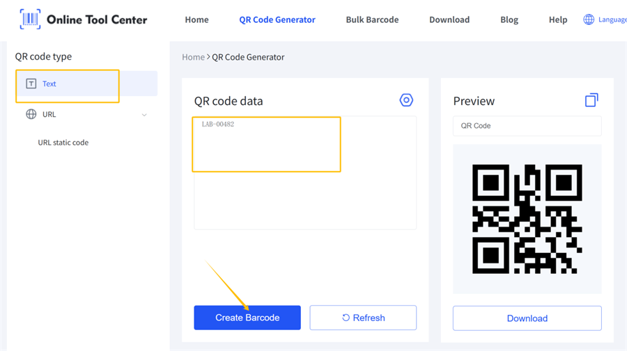 Tekst omzetten naar een QR code