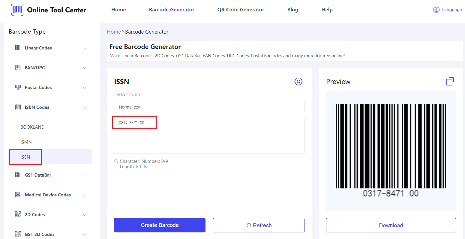 ISSN barcode.png genereren