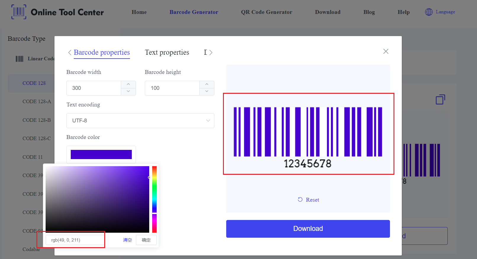 Pas de blauwe barcode aan.png