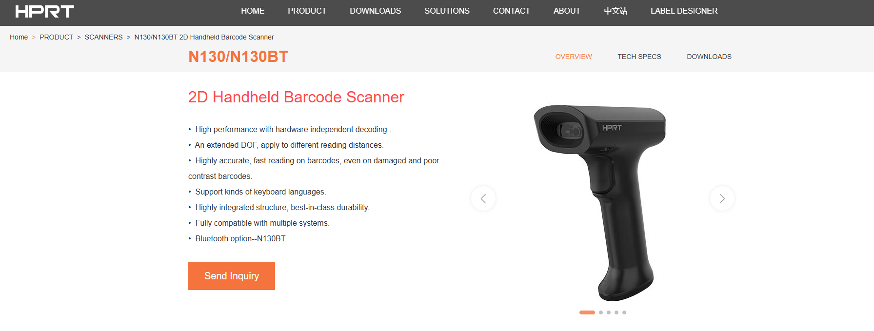 2D handheld barcodescanner