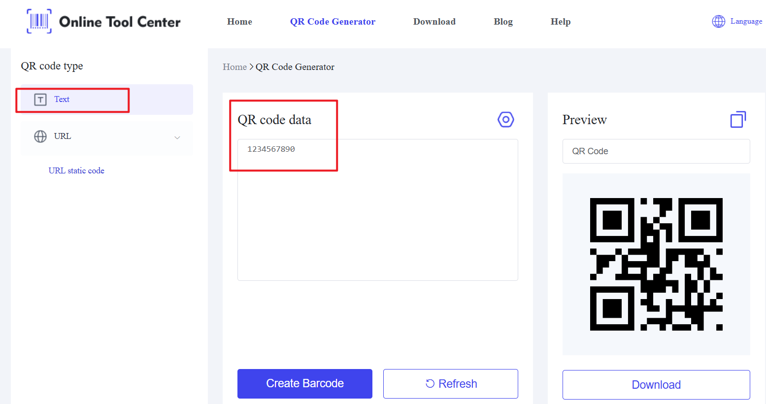 QR code voor sms generator