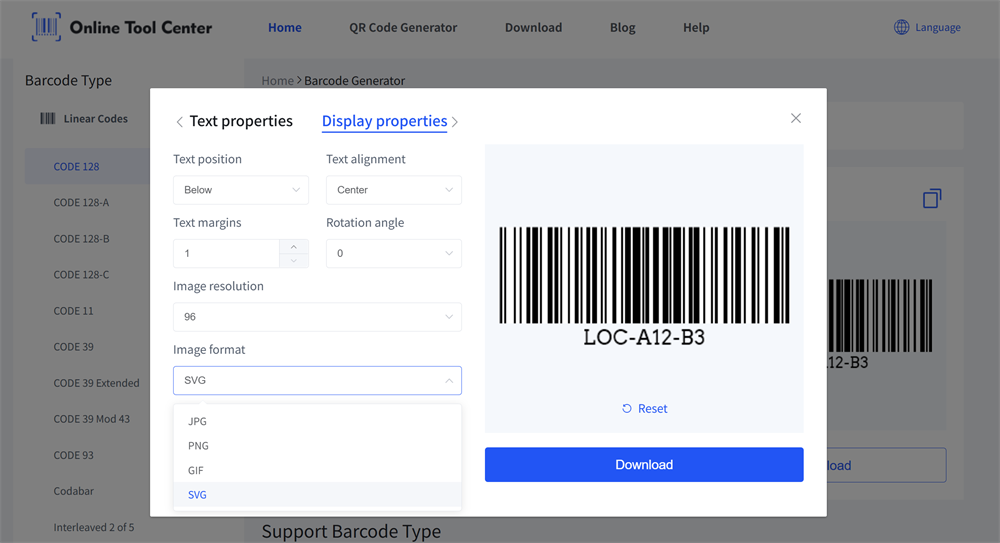 barcode formaat