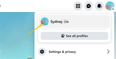 klik profielfoto op facebook