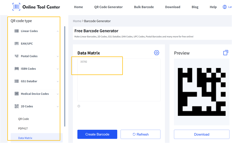 DataMatrix codegenerator