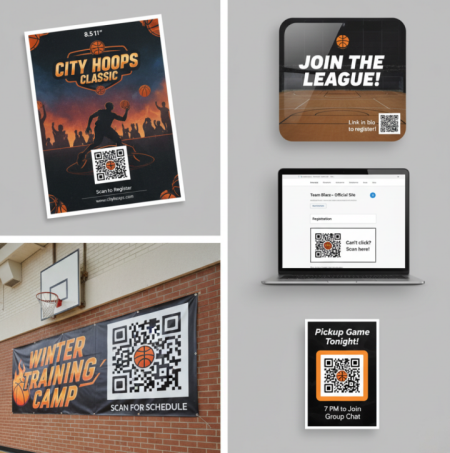Gebruik van basketbal qr codes