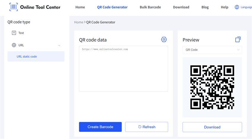 Erate statische QR code