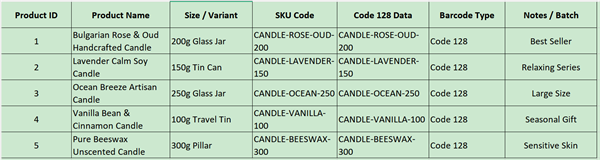 soap product barcode excel zeep product barcode excel