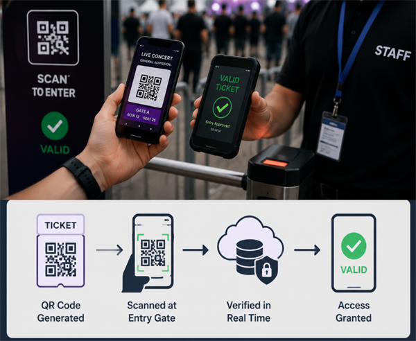 how QR code ticket validation work Hoe QR code ticket validatie werkt