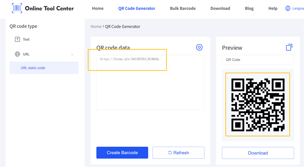 make qr code for registration form qr code maken voor registratieformulier