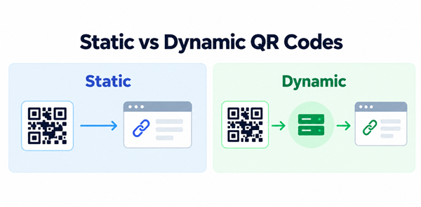 Static vs Dynamic QR Codes Statische vs Dynamische QR Codes